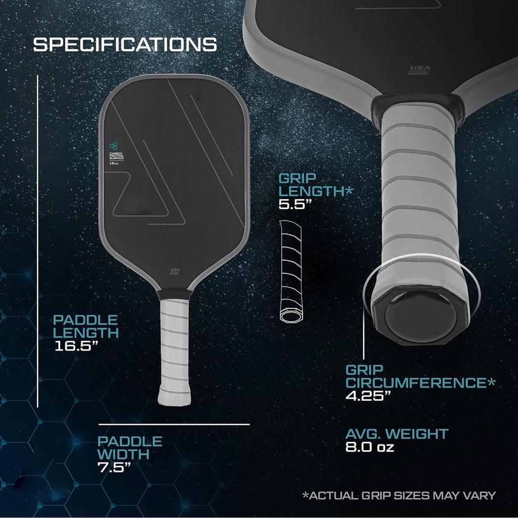 Graphite Pickleball Paddle with Textured Surface for Enhanced Spin