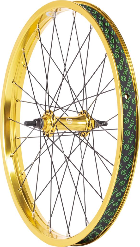 Salt BMX Wheel Everest Front Axle Compatible Gold 20-inch 3/8"