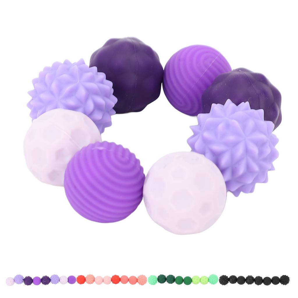 8Pcs Sensory Magnetic Balls High Elasticity Vibrant Colors Textured Fidget Toy Finger Toy