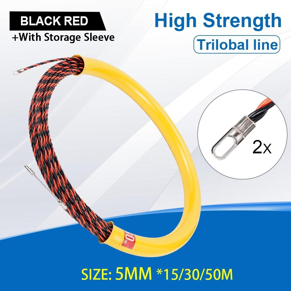 30/50M Cable Wire Puller Duct Snake Rodder Conduit Fish Tape Reel Cable Installation Tool Electrician Threading Device