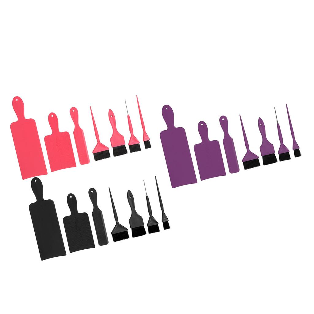 7pcs Hair Dye Tool Set Balayage Board Coloring Brush Hair Highlighting Paddle Brush Tools Hair Salon