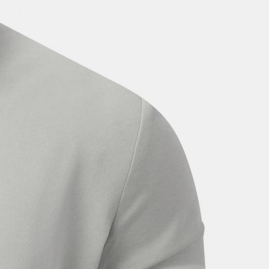 Pánská košile s odepínacím límcem Dlouhý rukáv Jednořadá Kontrastní barva Slim Fit Měkká Prodyšná Formální Obchodní styl Střední délka Kancelářský top