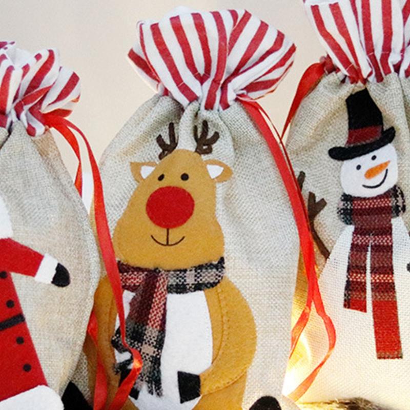 Xmas Gifts Wrapping Bags Candy Bags Christmas Wrapping Bag Party Favors for Creative Photo Props Decor Holiday Supplies