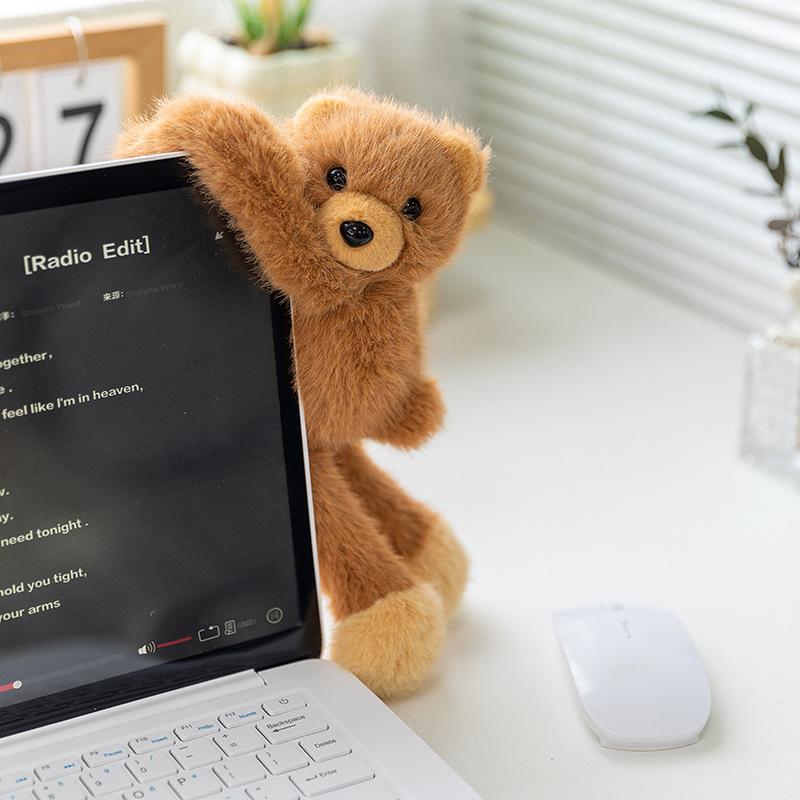 

New magnetic buckle sticker plush doll bear rabbit puppy Devon cat cartoon doll for friends gift 30cm