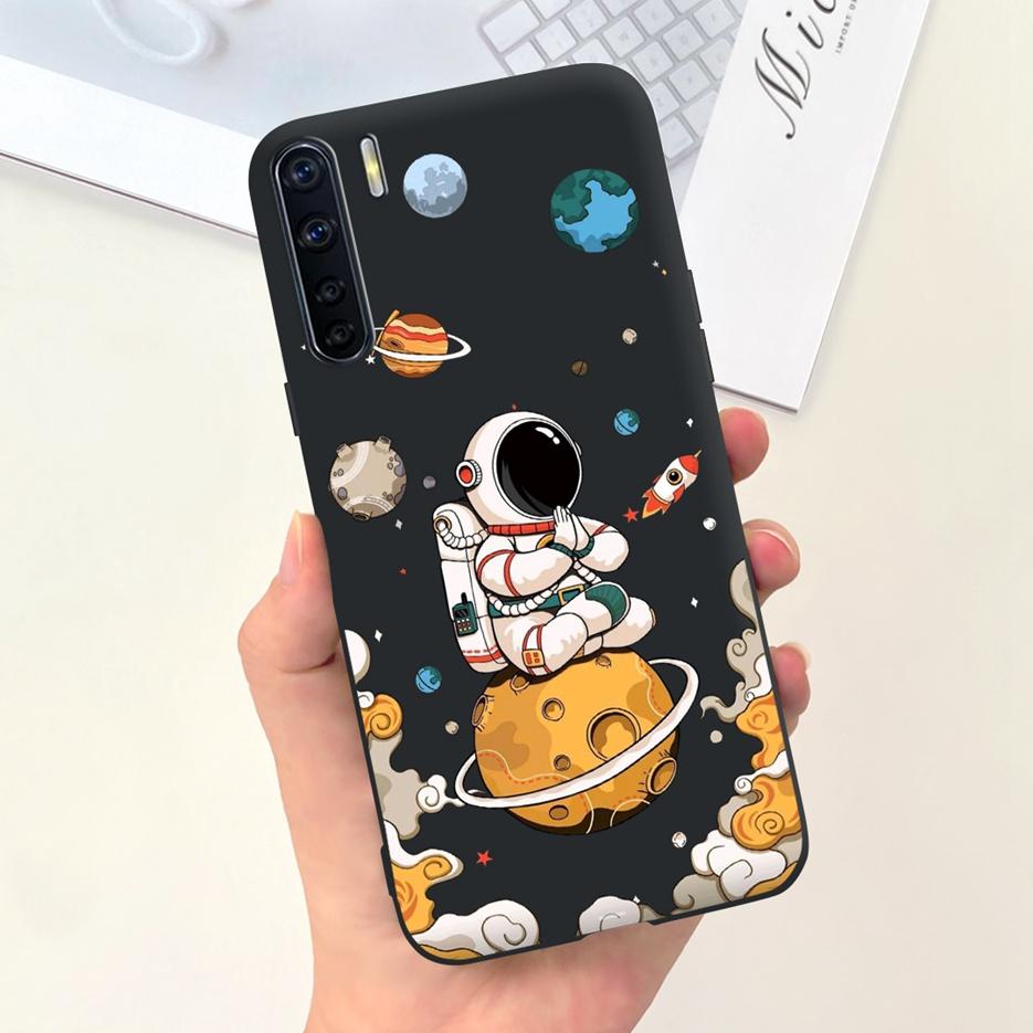 Für Oppo A91 Hülle Oppo Reno3 CPH2043 Niedliche Astronauten Cartoon Hülle Weiche TPU Handyhülle Für Oppo F15 Reno 3 OppoA91 Fundas Bumper