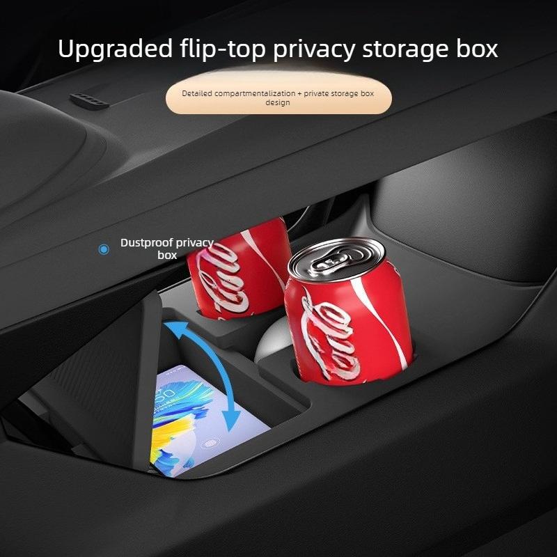 Fit for Deepal S07 2023-2026 Central Console Lower Storage Box Silicone Organizer Tray Stowing Tidying Car Interior Accessories