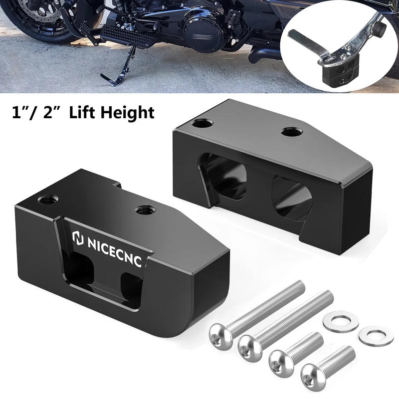 1" 2" Motorcycle Kickstand Lift Blocks for Harley Road King/Special Street Glide CVO Limited Ultra Limited Road King Classic
