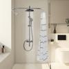 2.4m*1.8m Shower Curtain Rod Kit 0.9-1.3m Shower Curtain Rail U Shape W/ Curtain 80-130 Cm Shower Rail for Shower Curtain