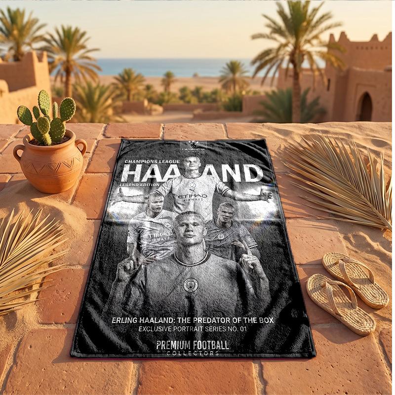 Erling Haaland Druck Mikrofaser Strandtuch Schnelltrocknend Saugfähig Großes Handtuch Für Strand Schwimmen Reisen