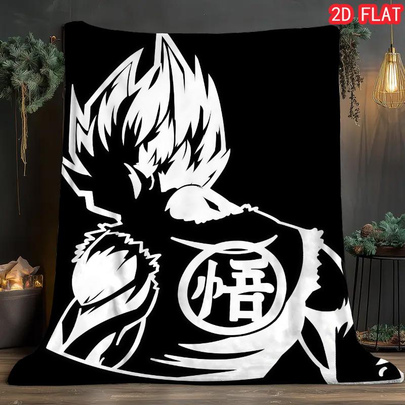 

Dragon Ball Practical Daily Blanket Warm Flannel Lightweight Blanket for Home Office THW 75x90cm