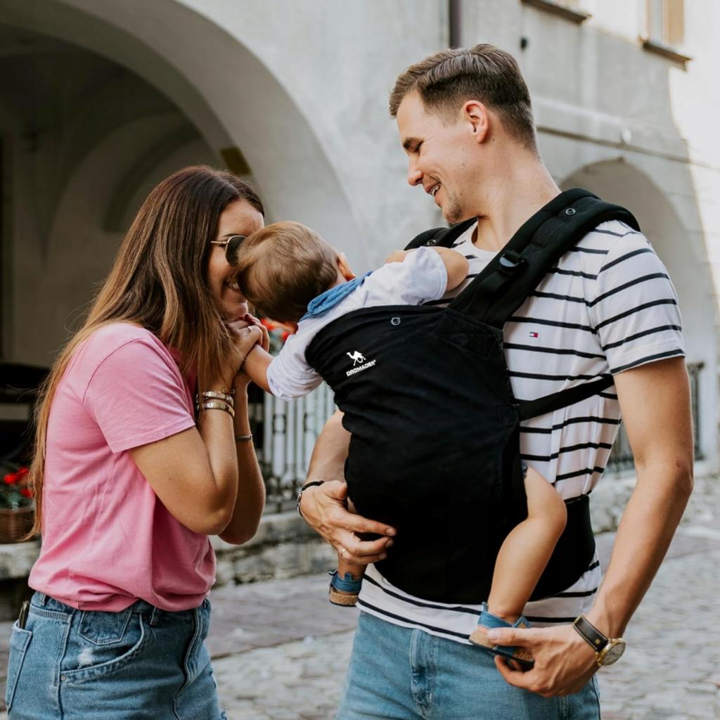 Baby Carrier Ergonomic Back Carrier Urban 100% Cotton Black