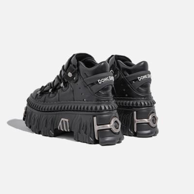 Ανδρικά και γυναικεία ρετρό πανκ μεταλλικά ροκ γκοθ ψηλά μποτάκια με πλατφόρμα που αυξάνουν το ύψος