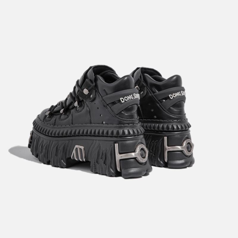 

Men s and women s retro punk metal rock goth high-top muffin heightening platform shoes 40 чорний