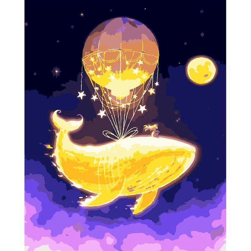 

GATYZTORY DIY Painting By Numbers With Frame Dolphin Whales Canvas Painting Home Art Paint Kit Handpainted Gift For Adults Craft 30x20cm no frame чистый