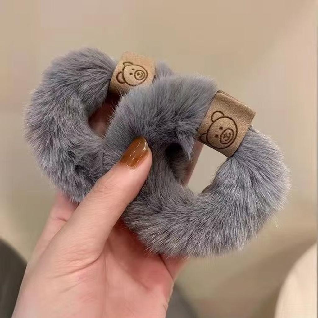 Plush Fluffy Autumn Winter Elastic Hair Bands for Women And Girls Large Intestine Ponytail Holder Hair Rings 1/3PCS Hair Accesso
