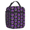 Custom Monster Ghost Gengar Insulated Lunch Bag for Camping Travel Evil Smile Leakproof Thermal Cooler Bento Box Men Women