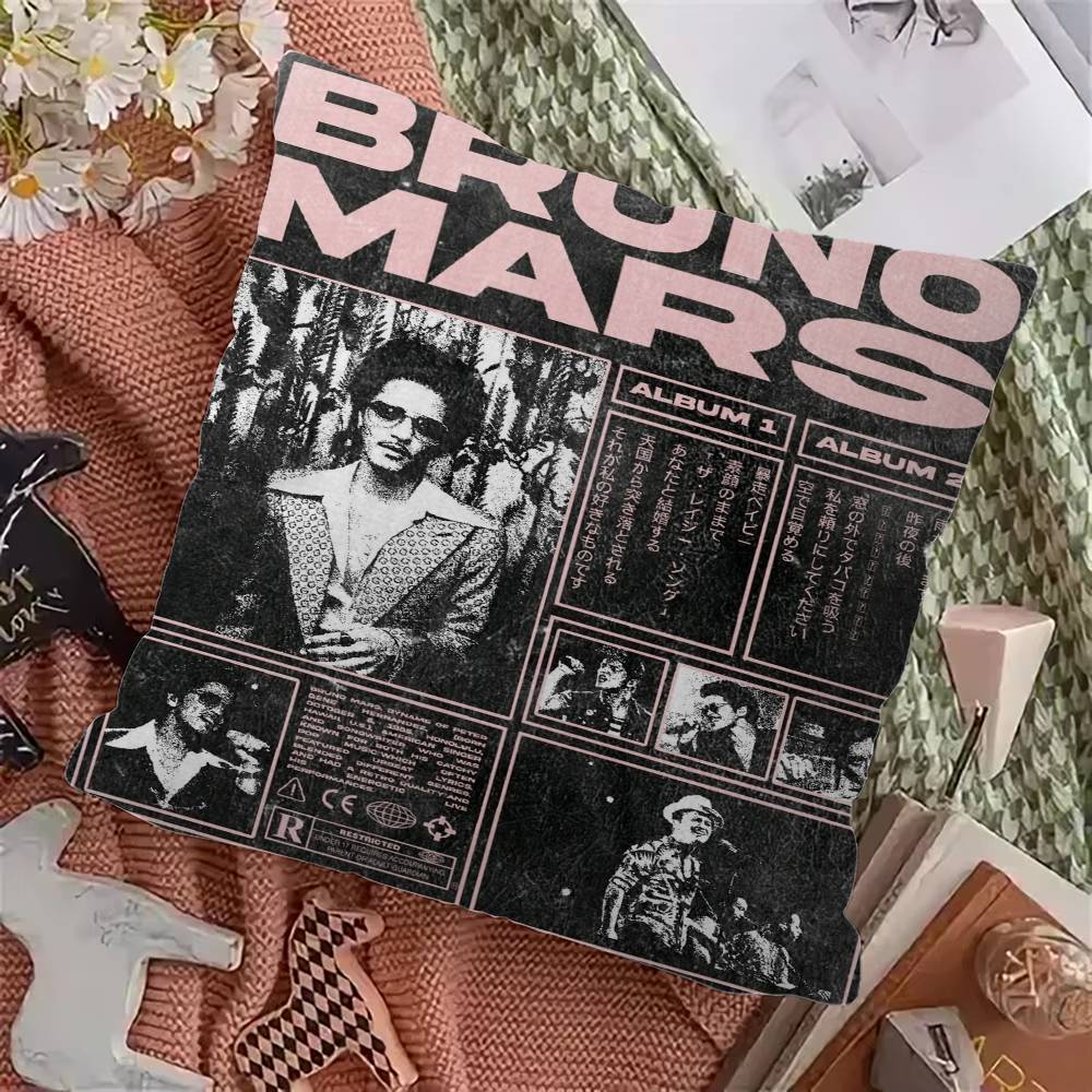 Singer B-Bruno M-Mars Pillow Cover For Bedroom Room And Living Room Sofa Decorative Cushion Cover