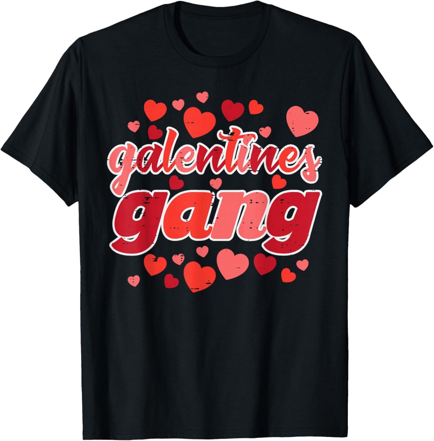 Valentines Day Galentines Gang Funny Valentine Women Girls T-Shirt S разноцветный
