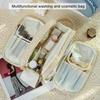 Spacious Multi Functional Travel Makeup Case Waterproof Storage Toiletry Bag For Women PU Leather Handbag
