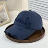 New deepened big head circumference pure cotton washed baseball cap embroidered versatile casual style peaked big eaves