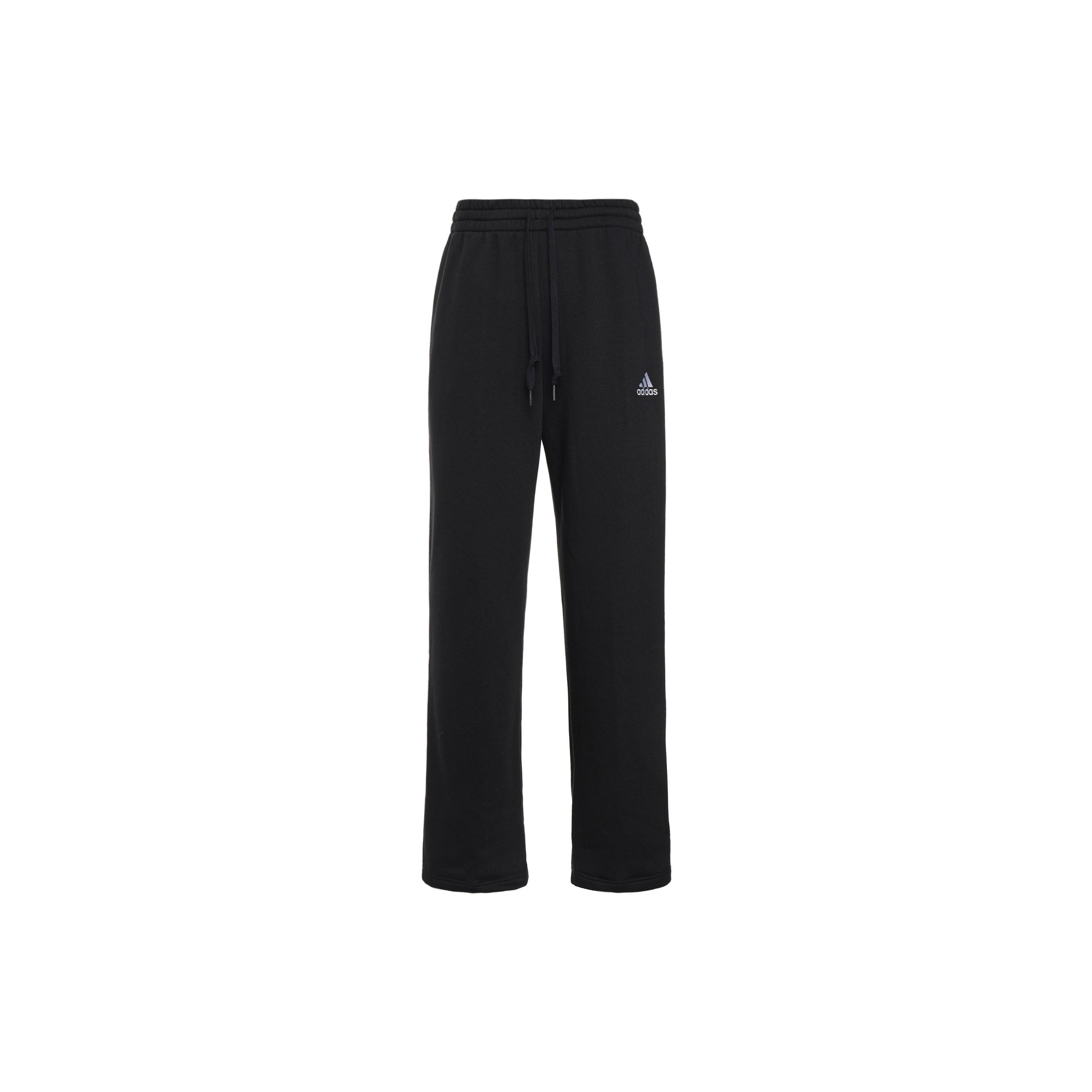 adidas Casual Sports Fleece Lined Running Knit Straight Long Pants Black Men s GK9366 XL