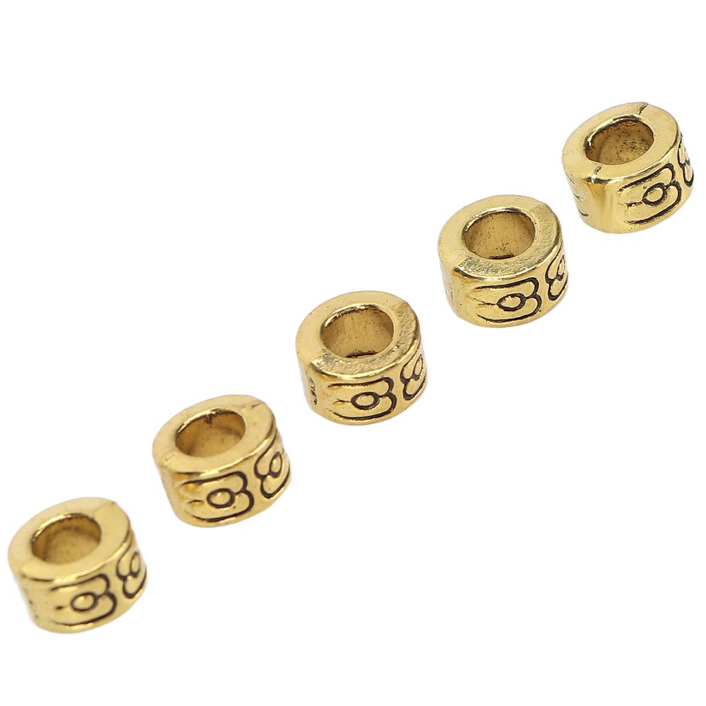 30pcs Fashionable Beard Hair Beads   Alloy Hair Braiding Beads Jewelry Bracelet Accessories