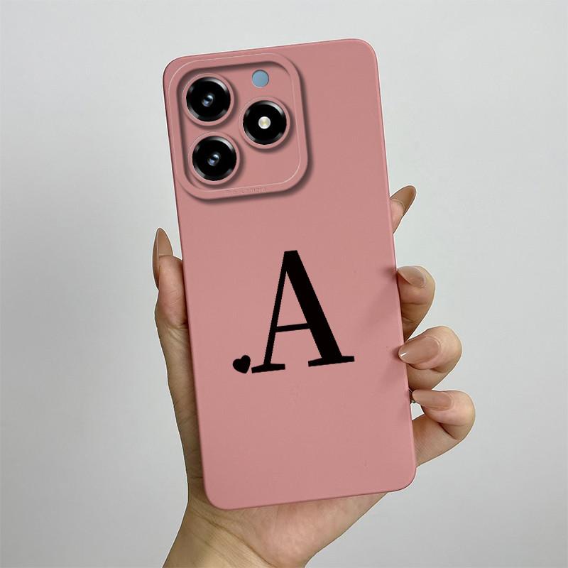 Für Realme C63 C61 Handyhülle Niedliche Buchstaben Rückseite Für Oppo Realme C 61 C 63 Weiches Flüssigsilikon Kameraschutz Fundas