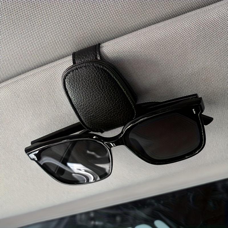 1pc Car Sun Visor Glasses Holder, PVC Material, Vehicle Eyewear Clip, Auto Interior Accessory, Storage Organizer for Glasses