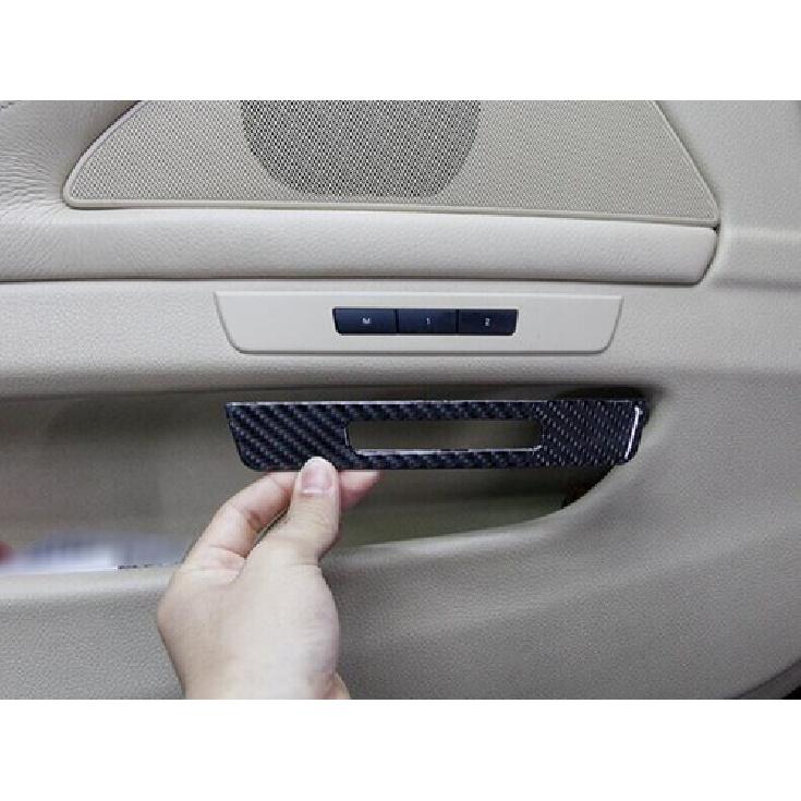 For BMW 5 Series 2011-2017 Real Carbon Fiber Seat Memory Button Frame Cover Trim