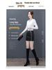 Plus Size Women's High-Waist Sheepskin Leather Shorts - Wide Leg Slimming Casual Hot Pants for Autumn/Winter 2025.