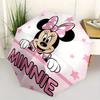 Disney Minnie Mouse,Pink Background,Stars Manual Opening and Closing Umbrella, 8-Rib Reinforced Folding Design, Lightweight