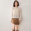 Lekasha Women's Summer Cashmere Hollow Knitwear: Long Sleeve Loose Casual Cover-Up
