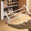Adjustable Shoe Rack Under-Shelf Holder With Hanging Basket For Home Shoe Cabinet Space-Saving Layered Organizer
