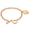 European Style Stainless Steel Bracelet with Laser-Engraved Love Logo: Stylish, Smooth, Simple Design for Women.