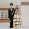 Skeleton Couple Figurine - Romantic Gothic Halloween Decor Resin Statue for Home, Desk, Yard, Party & Day of the Dead