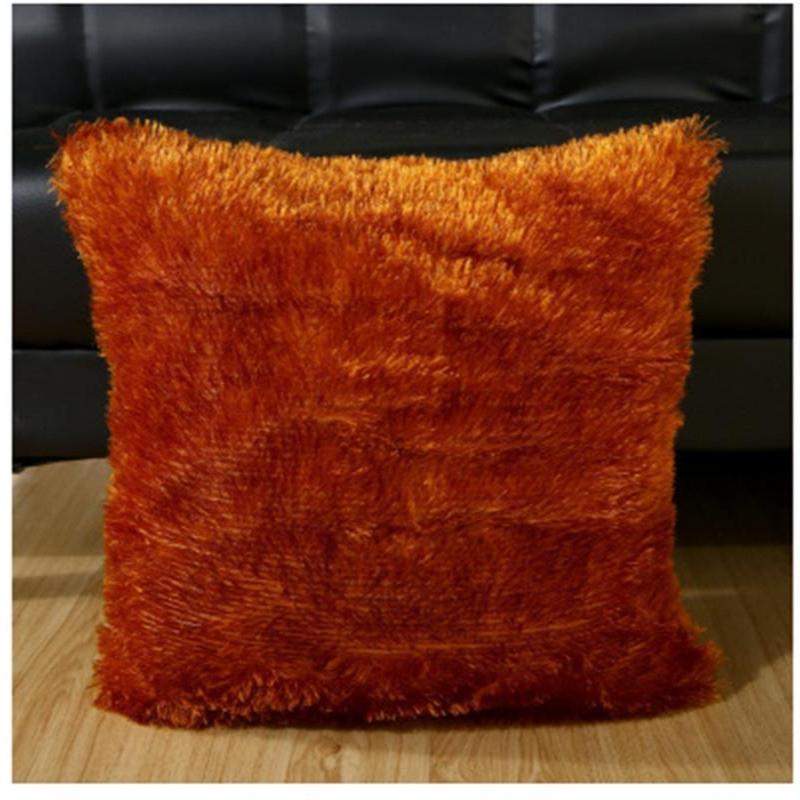 Мягкий мех пушистая диванная подушка плюшевая роскошная наволочка семейное украшение One Size хаки 589₽