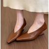 Comfortable Soft Leather Style Designer Shoes Women's Pointed Non-Slip Wedge Party Women's Shoes Outdoor Casual High Heels