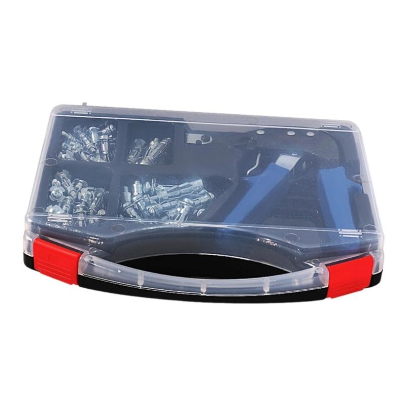 Professional Riveter Set Includes 72 Accessories Ergonomic Handle And Durability Construction For Woodworking Projects