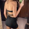 Women's Fashion Sexy Hollow Open Back Bikini Swimsuit Split Swimsuit