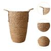 Straw Woven Planter Basket Organizer Decorative Versatile Laundry Basket Plant