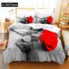 Red Roses Duvet Cover Set Queen Size King Full 3D Bedding Sets Flower Pillowcase Quilt Linens Single Double Bed 240x220 260x240