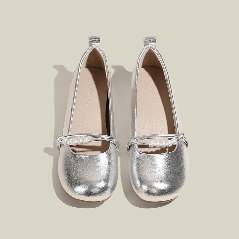 Small Inner Height Increase Pearl Mary Jane Single Shoes Women's New 3233 Small Size Women's Shoes