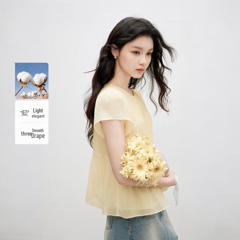 

Women s Dopamine Babydoll Chiffon Blouse XL