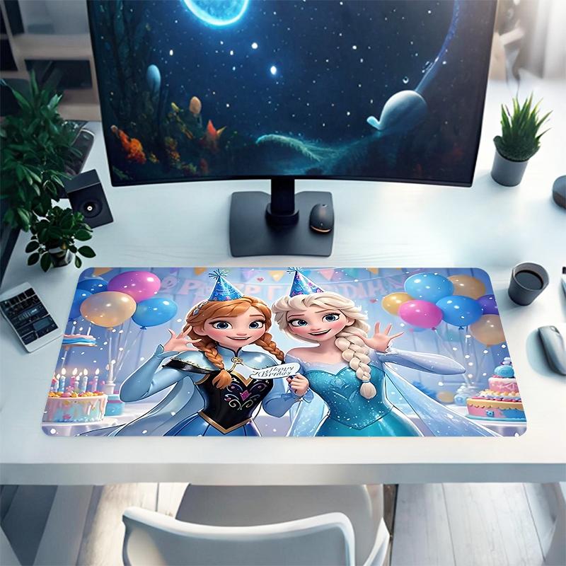 1Pc Frosty Birthday Celebration Gaming Mouse Pad Keyboard Desk Mat Non-slip Rubber Lock Edge Waterproof Computer Mousepad for Office Home Decor Y1646