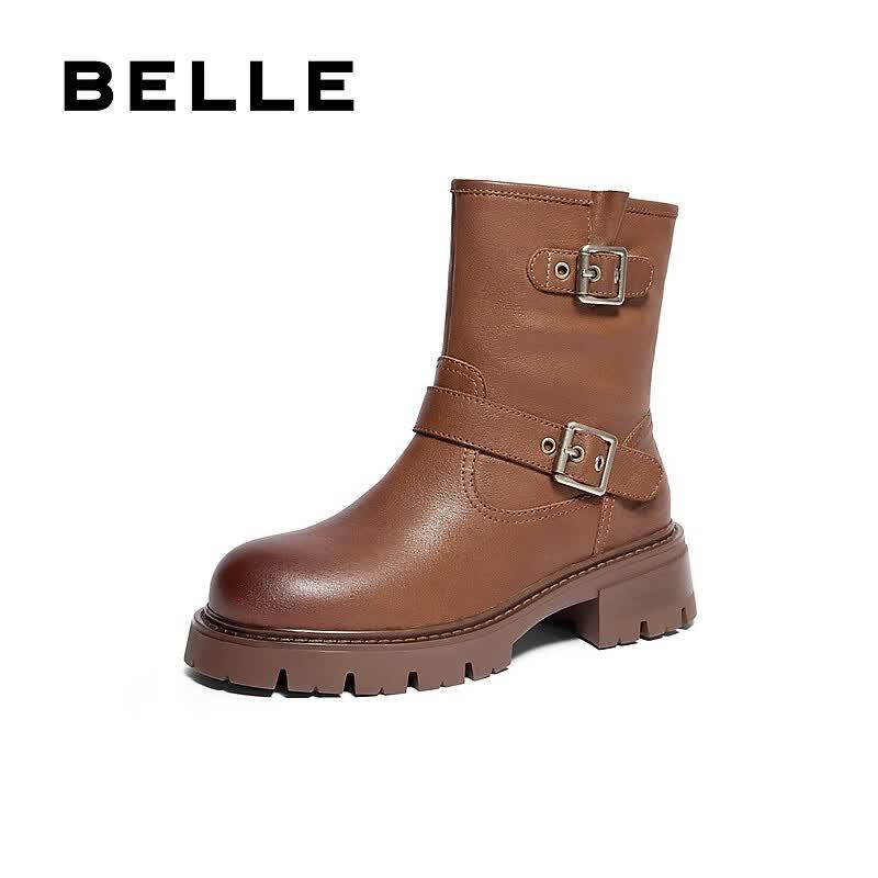 Belle Women s Chic Leather Ankle Boots B8G1DDZ4 37