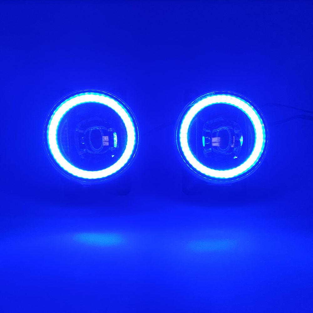 1 Pair 2 Functions Auto LED DRL Daytime Running Light For Mitsubishi ASX 2011-2018 Car Angel Eyes Fog Lamp Foglight