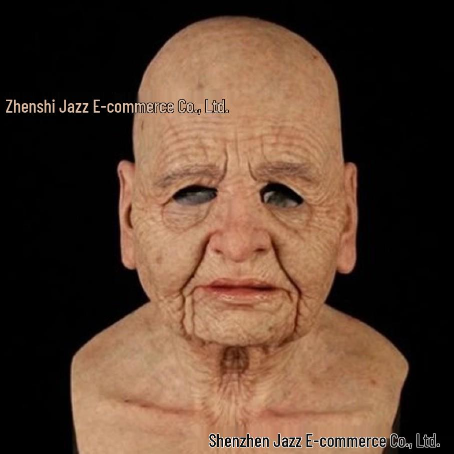 Realistic Latex Halloween Mask: Young Man with Wig