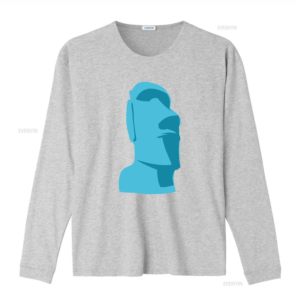 Moai T Shirt Easter Island Tiki Rapa Nui Statue Hawaii Polynesian Totem  Vintage Washed Graphic Soft Homme Casual Slightly