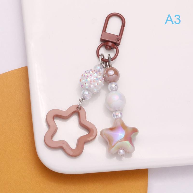 Portachiavi Ciondolo Stella Pentagramma Degradato Decorazione Zaino Portachiavi Ciondolo Fatto a Mano Portachiavi Moda Ciondolo Borsa Portachiavi Dolce Fresco