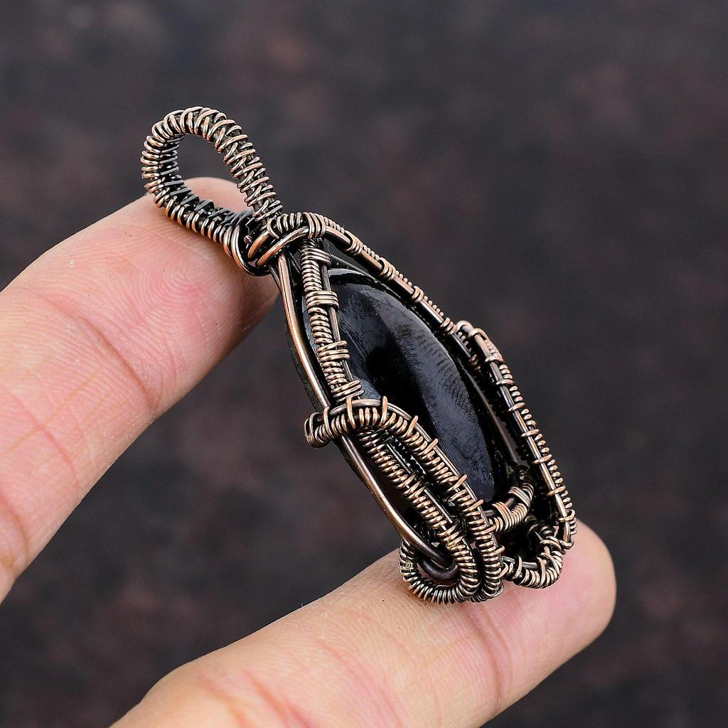 Sugilite Pendant Copper Wire Wrapped Pendant Handmade Gemstone Pendant Sugilite Jewelry Ethnic Pendant Copper Wire Wrap Jewelry Gift For Mom